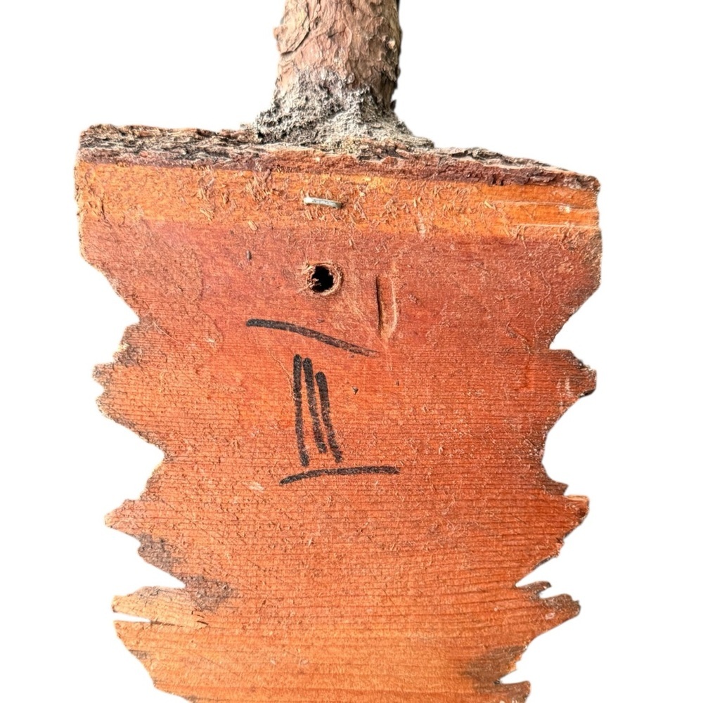 Vintage Wooden Carved Old Man Beard Head Bust Hillbilly Wall Hanger 12” x 6 1/2” - Picture 4 of 4